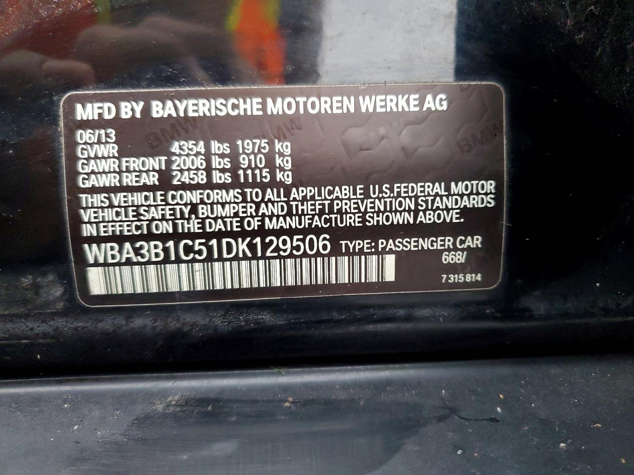 2013 BMW 3 SERIES