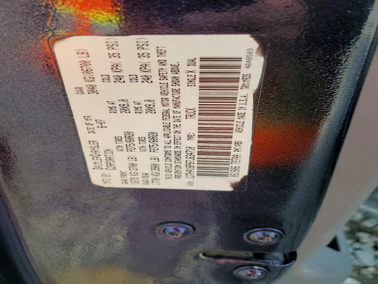 2007 DODGE RAM 1500