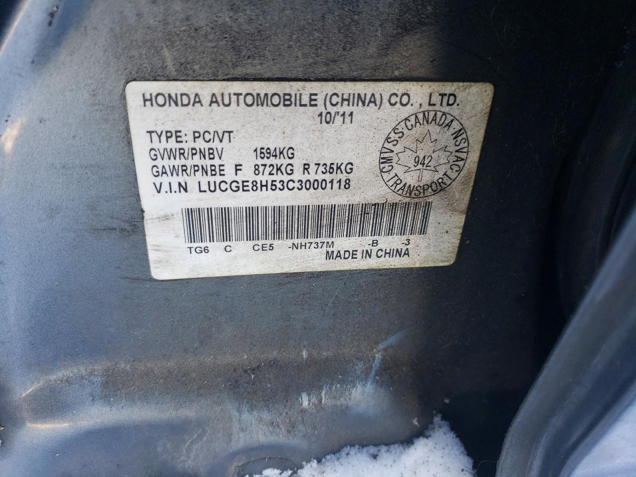 2012 HONDA FIT