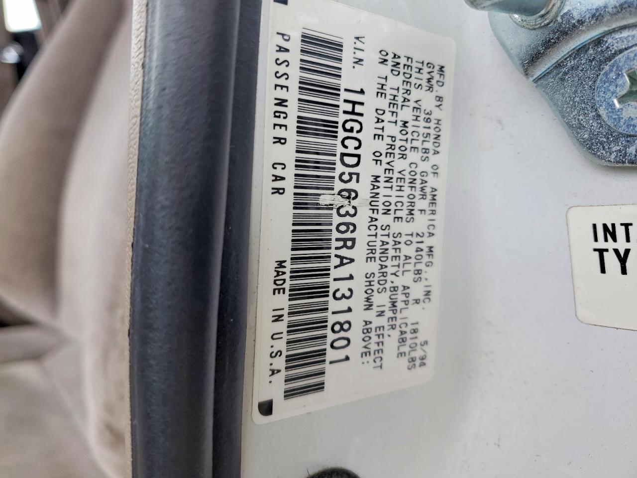1994 HONDA ACCORD