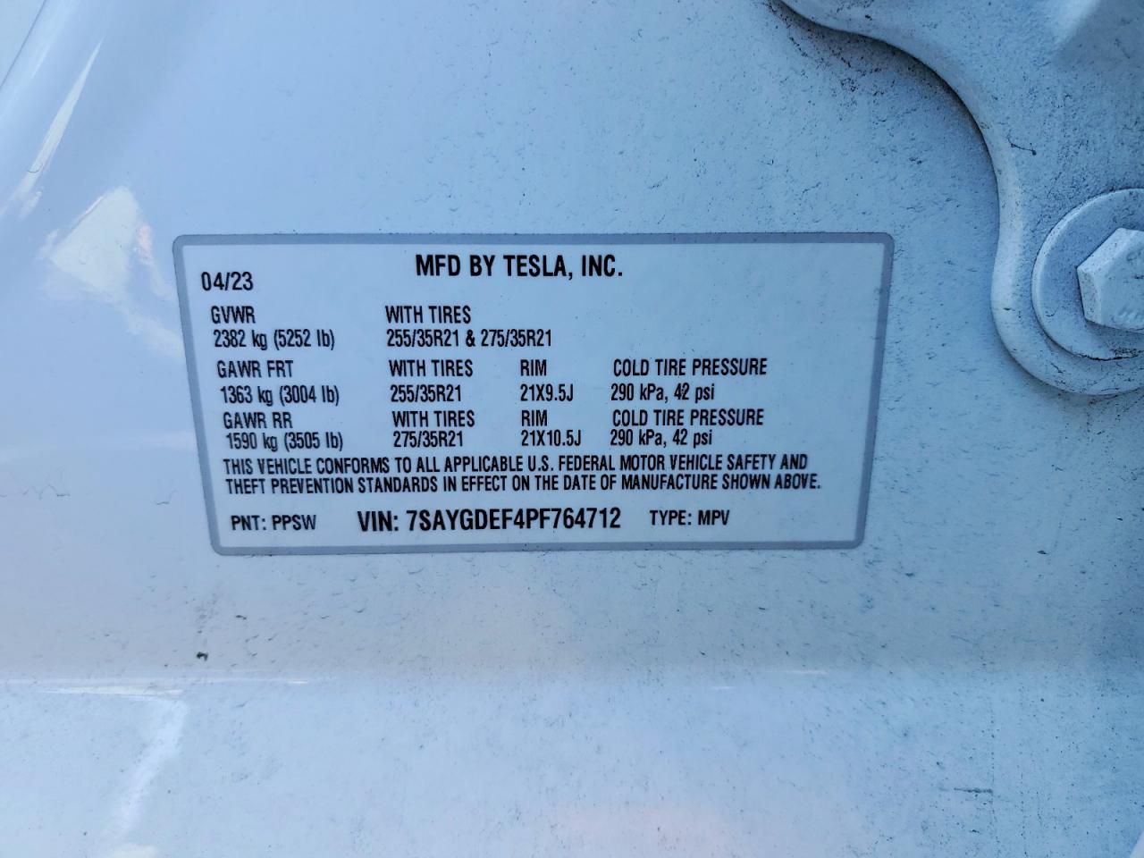 2023 TESLA MODEL Y