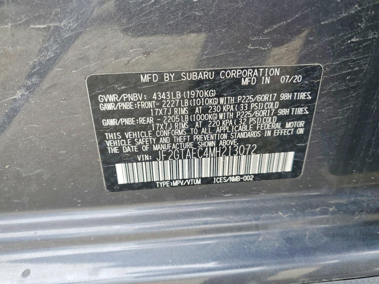 2021 SUBARU Crosstrek