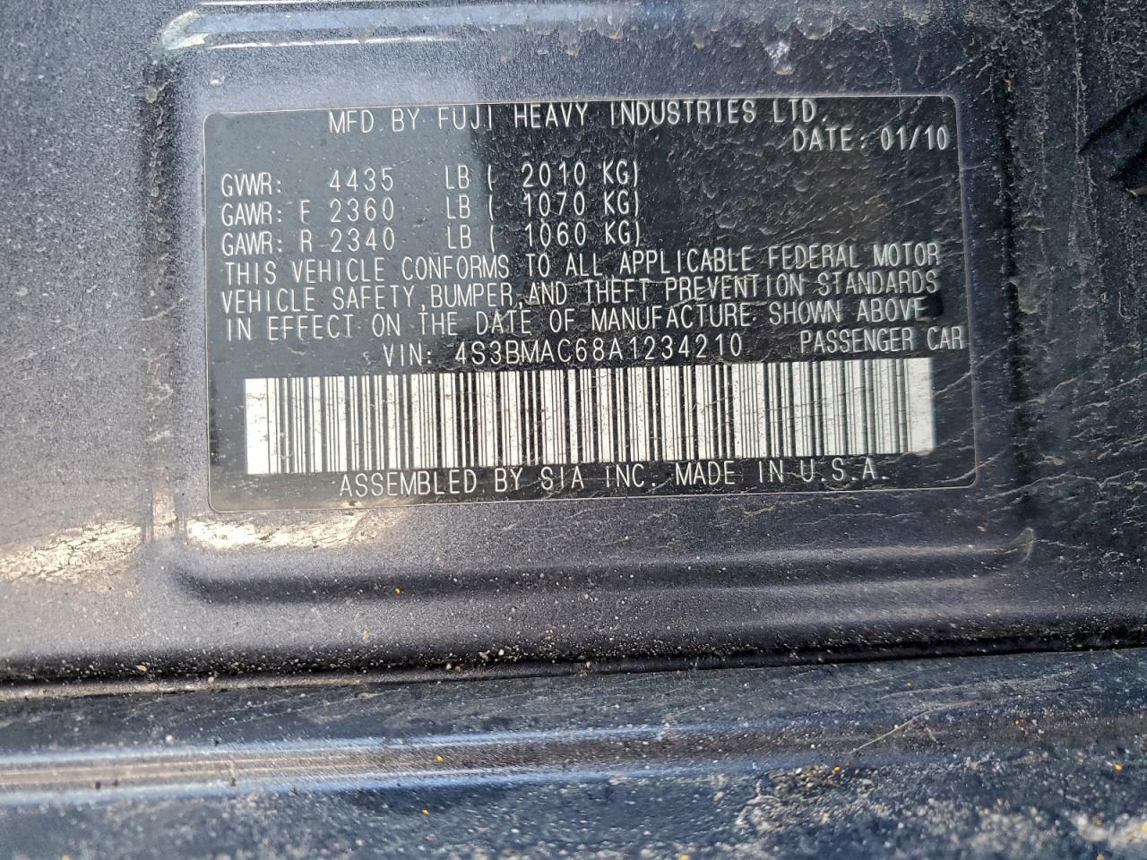 2010 SUBARU Legacy