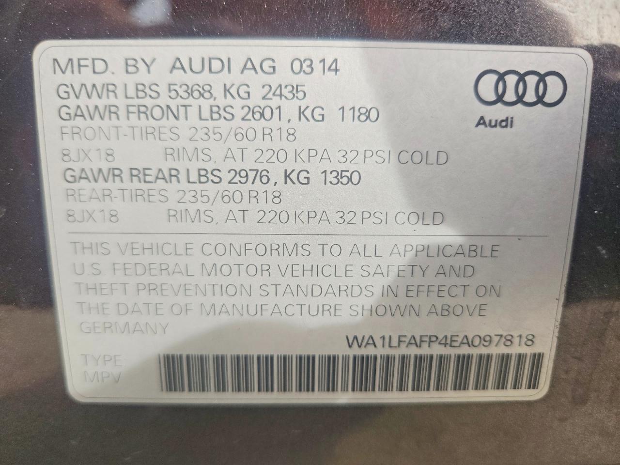 2014 AUDI Q5