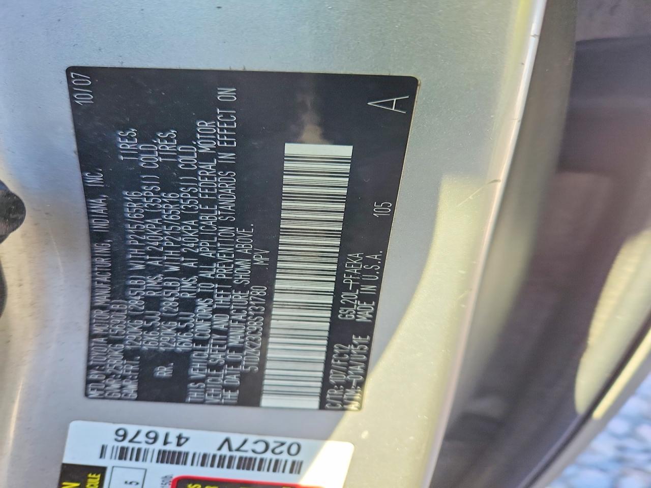 2008 TOYOTA SIENNA
