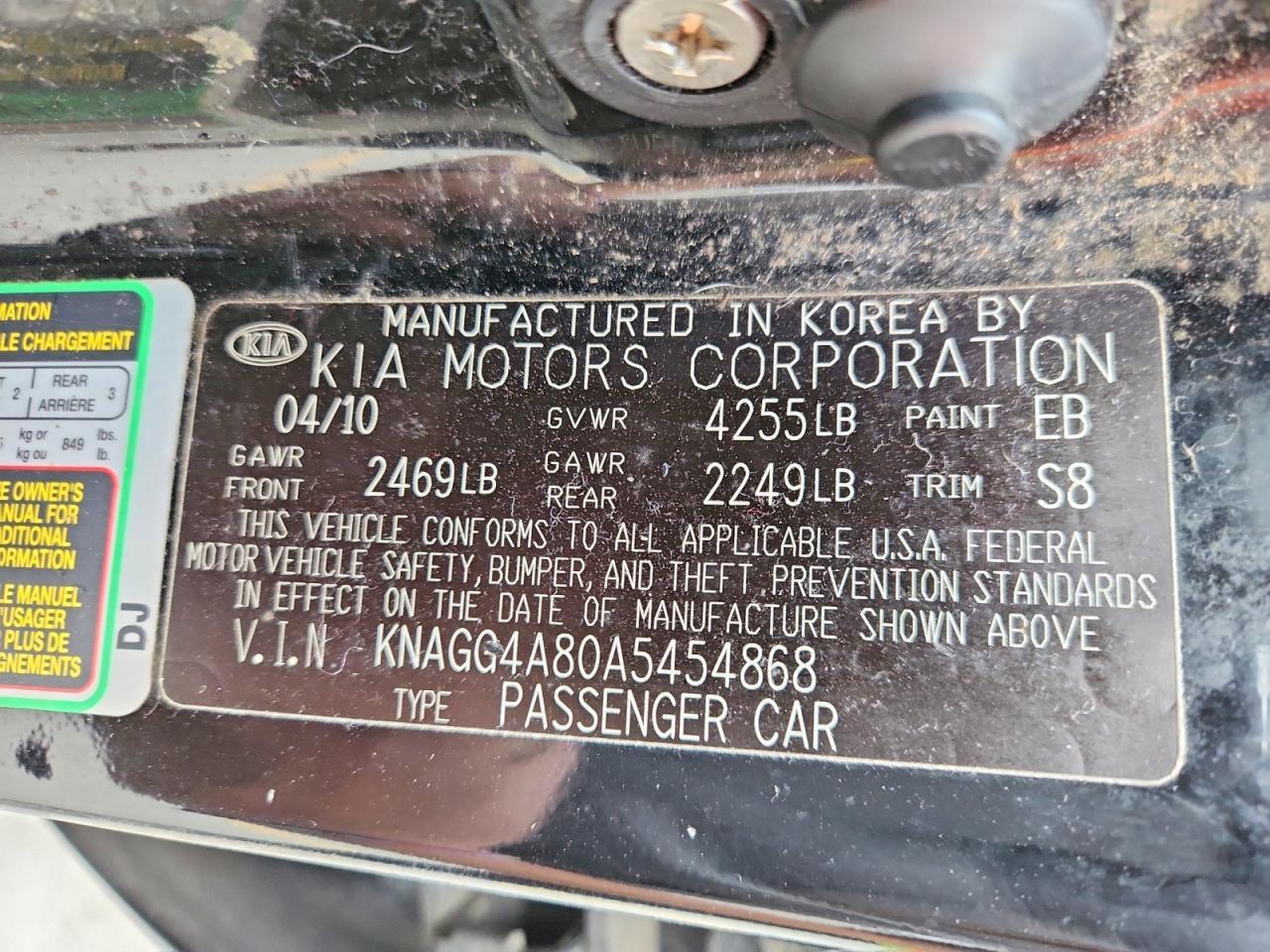 2010 KIA OPTIMA