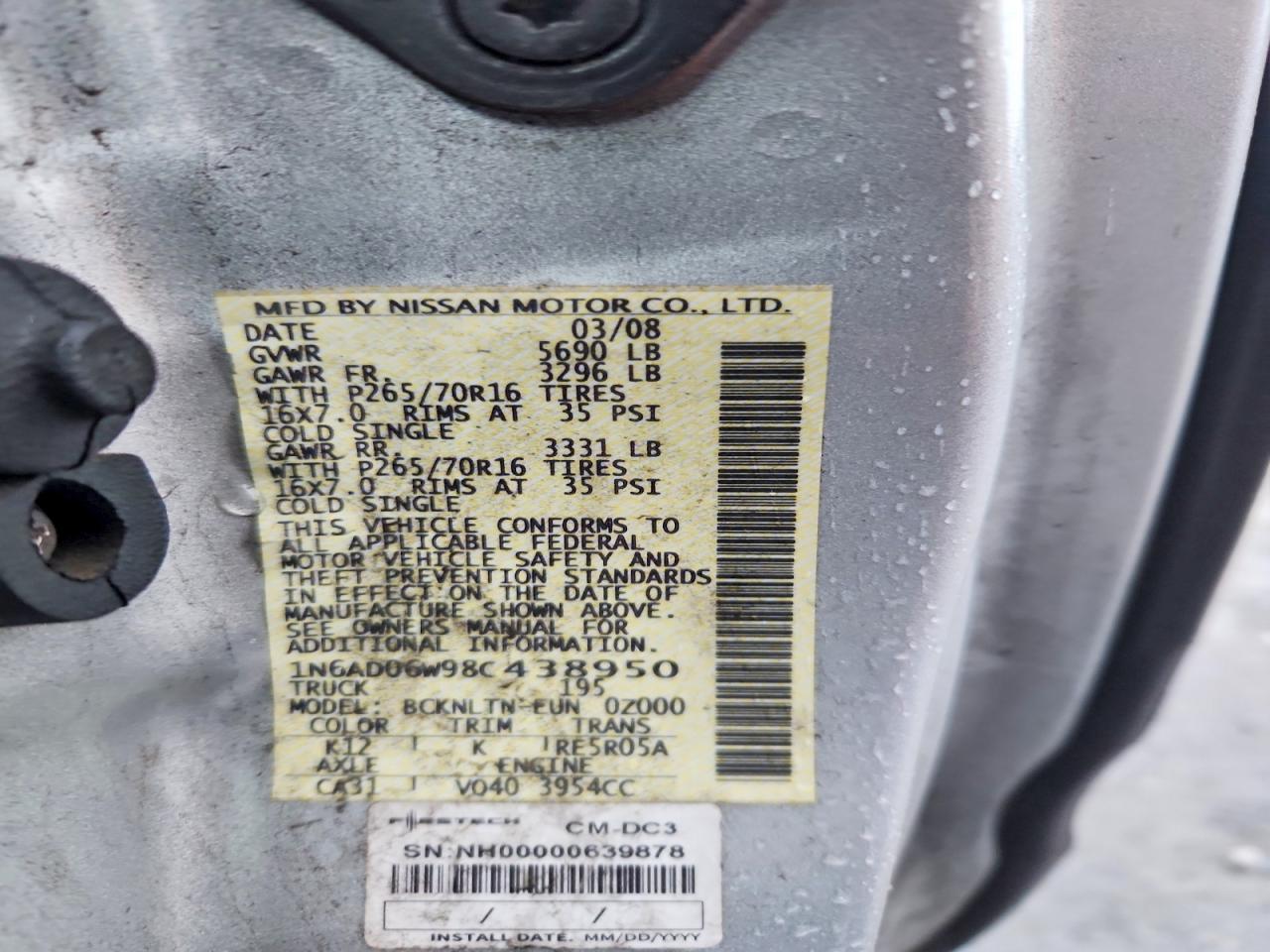 2008 NISSAN Frontier