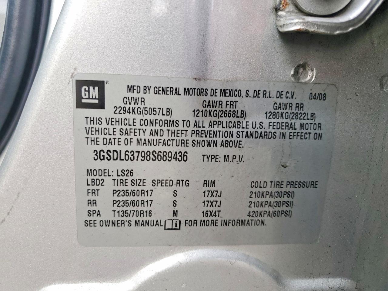 2008 SATURN Vue