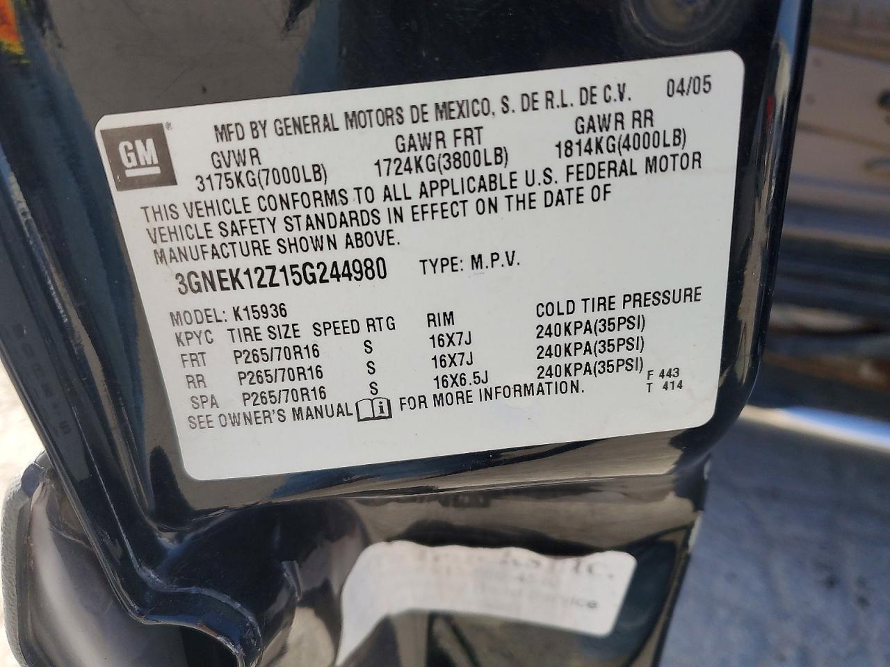 2005 CHEVROLET Avalanche