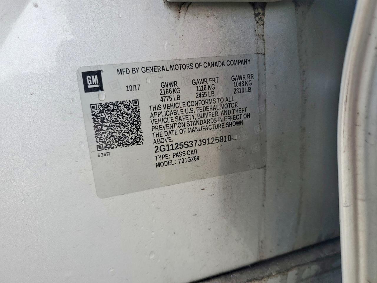 2018 CHEVROLET IMPALA