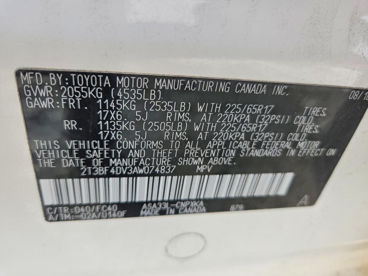 2010 TOYOTA RAV4