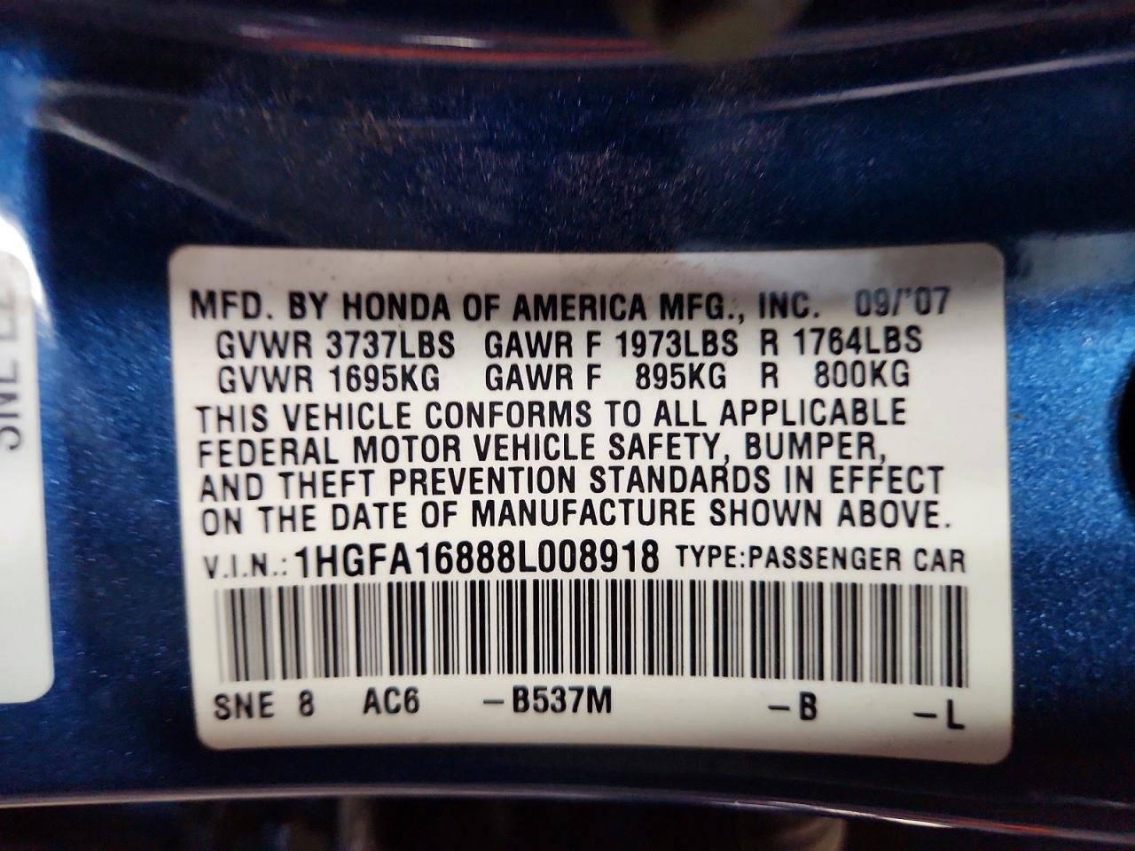 2008 HONDA CIVIC