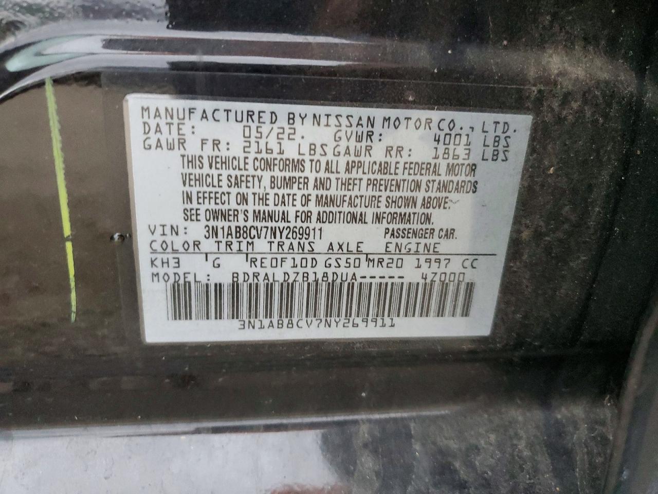 2022 NISSAN SENTRA