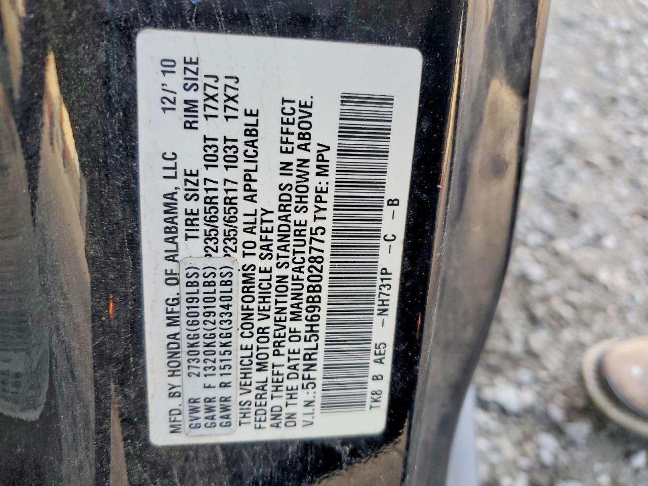 2011 HONDA ODYSSEY