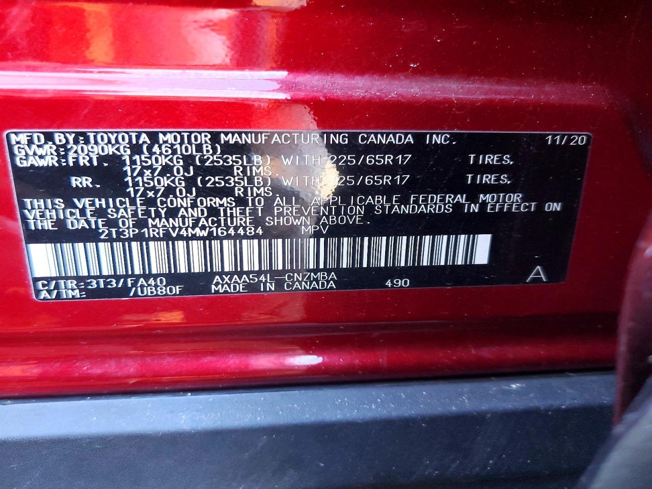 2021 TOYOTA RAV4