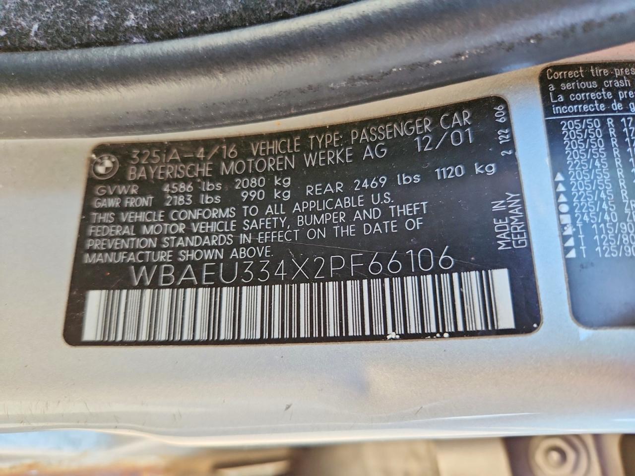 2002 BMW 3 SERIES