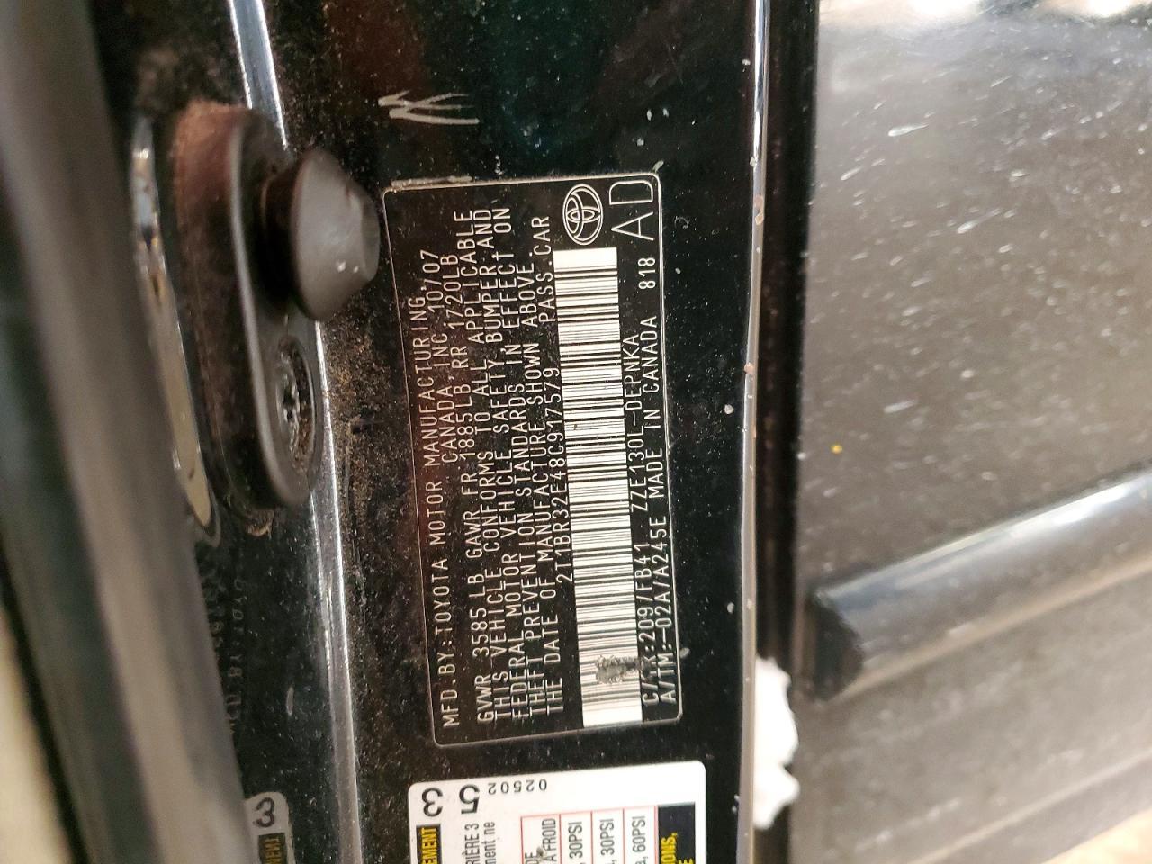 2008 TOYOTA COROLLA