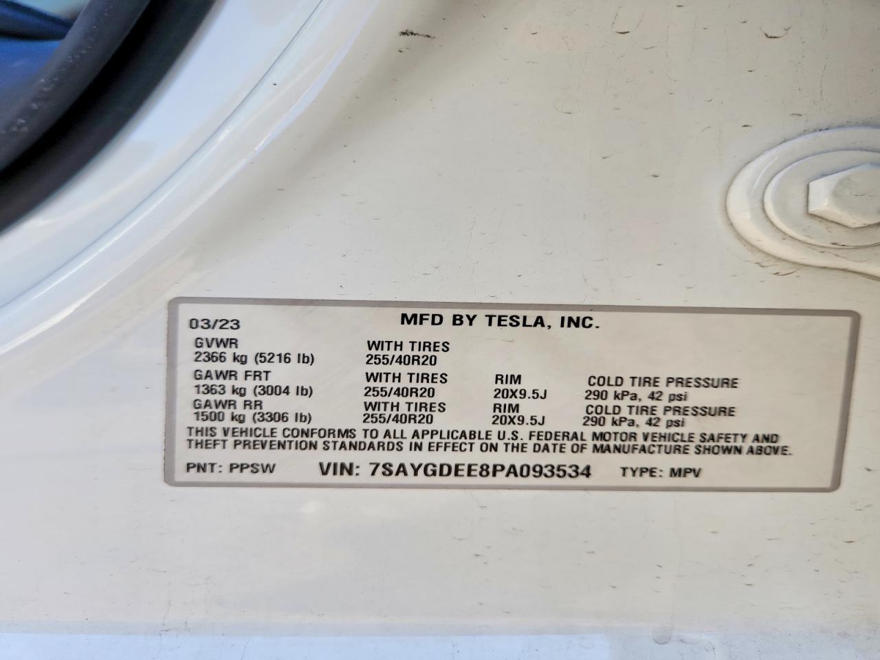 2023 TESLA MODEL Y