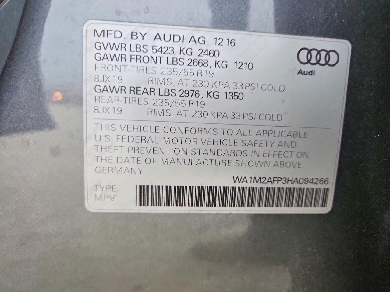 2017 AUDI Q5