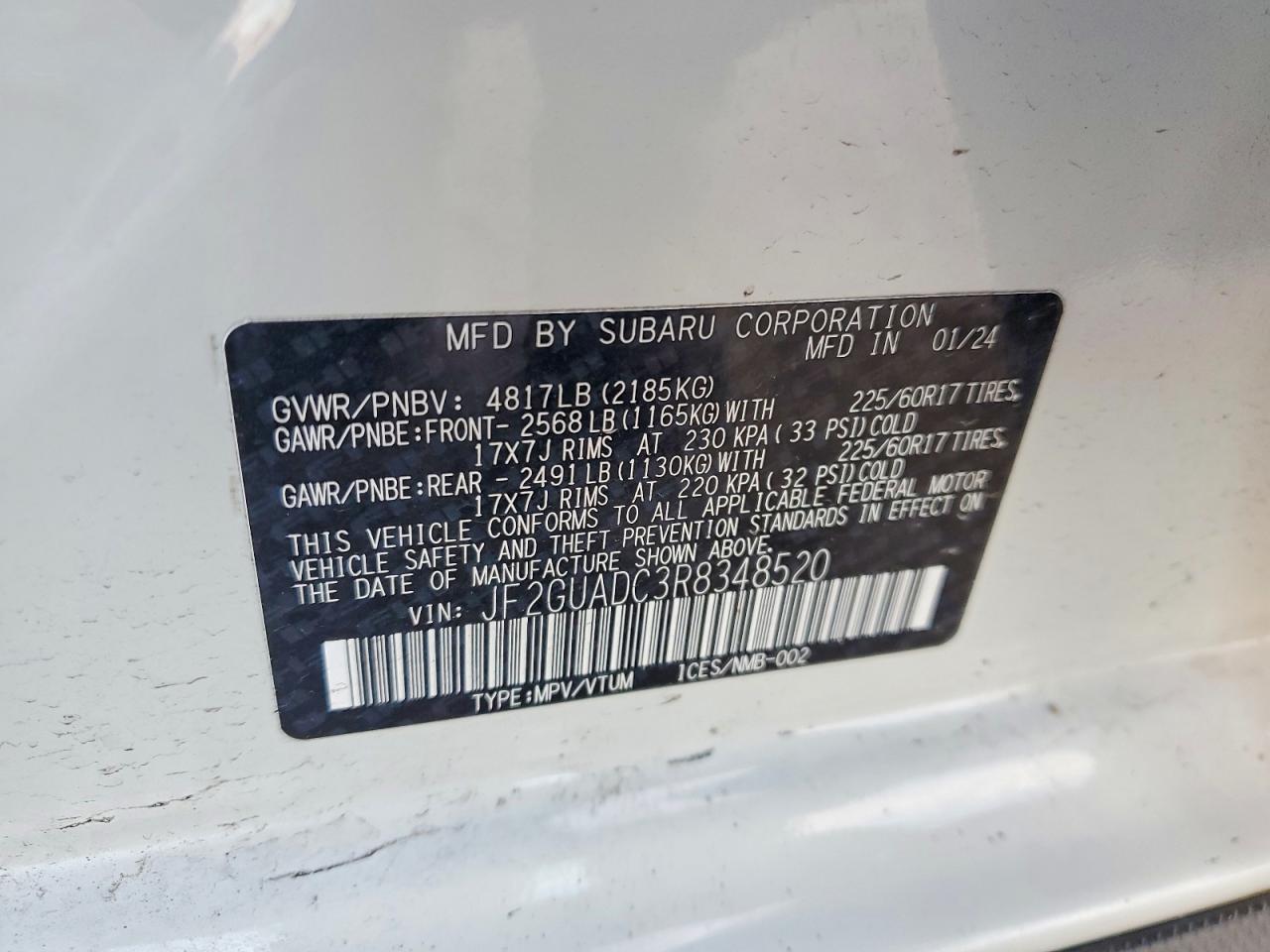 2024 SUBARU Crosstrek
