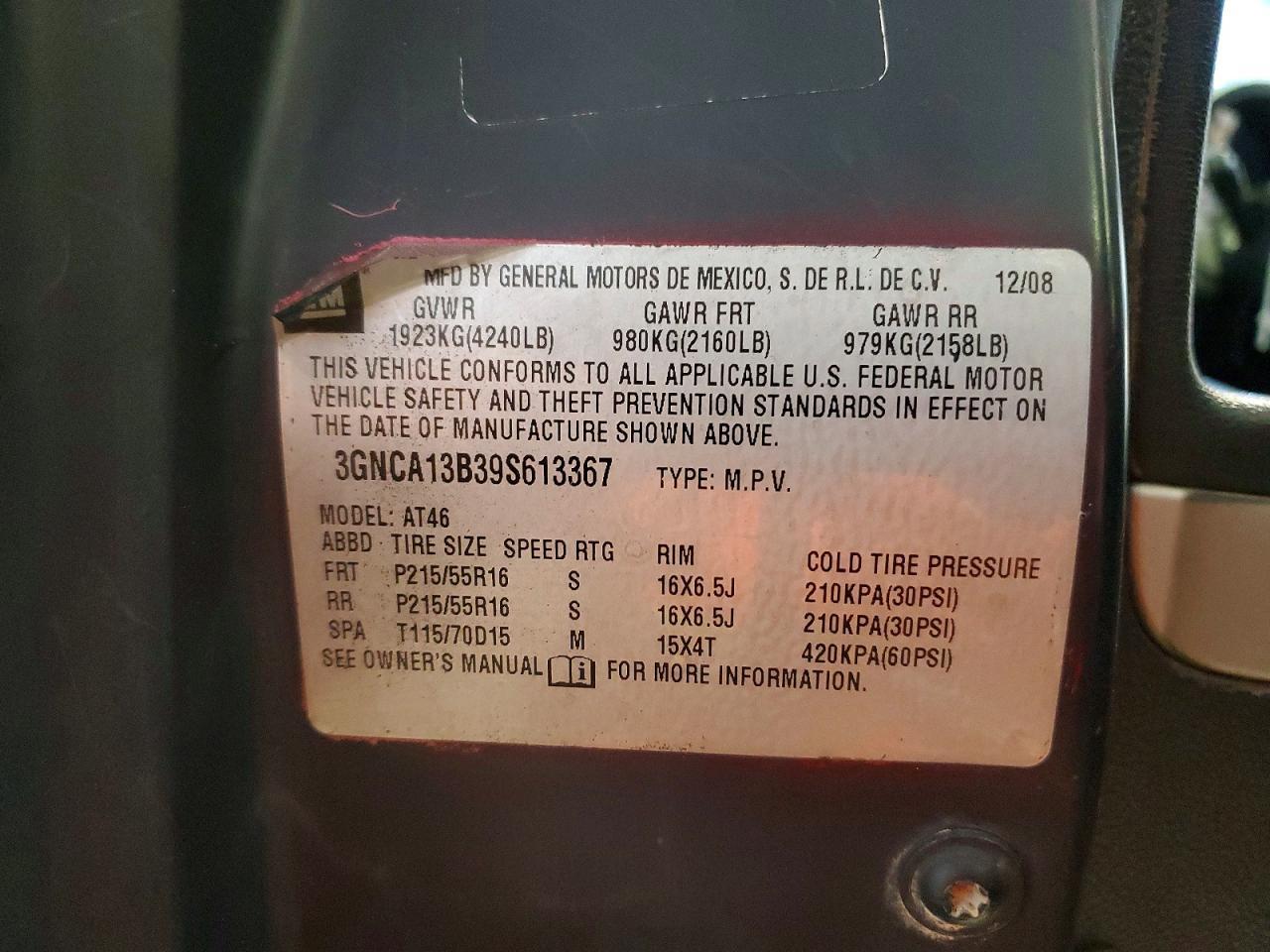 2009 CHEVROLET HHR