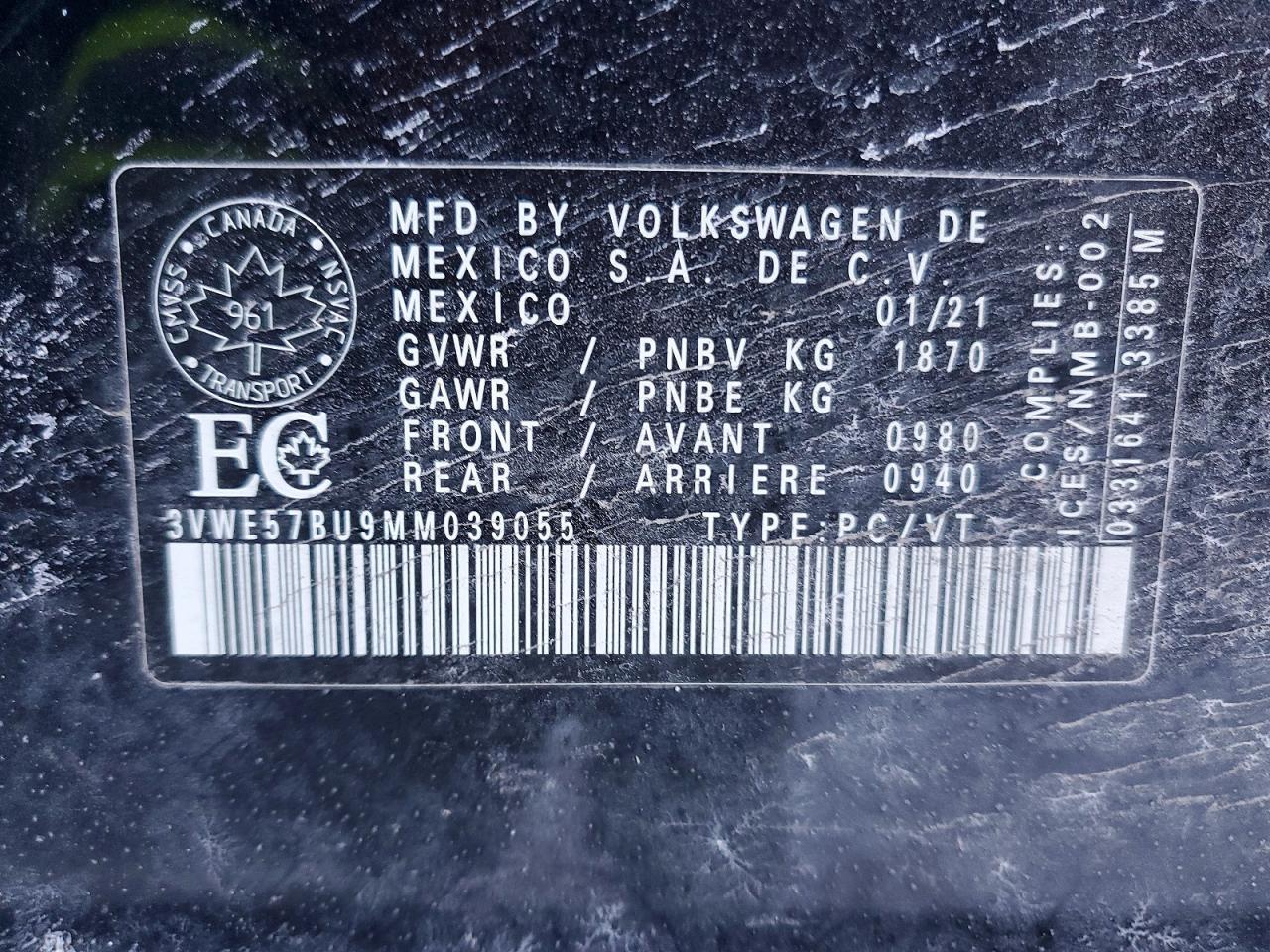 2021 VOLKSWAGEN JETTA
