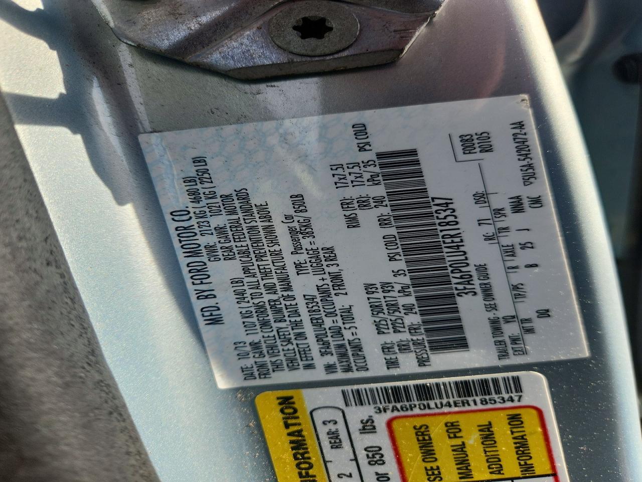 2014 FORD FUSION