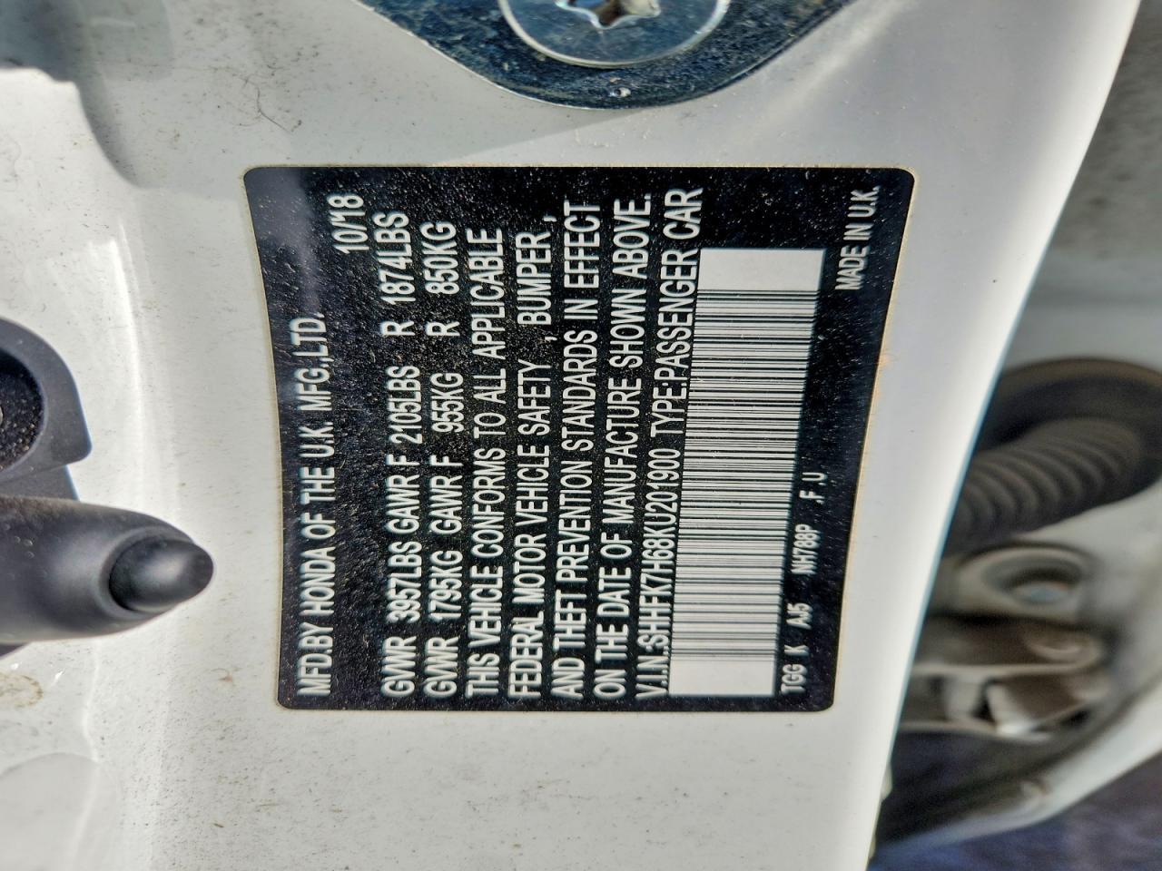 2019 HONDA CIVIC