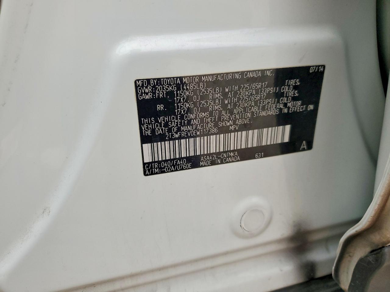 2014 TOYOTA RAV4