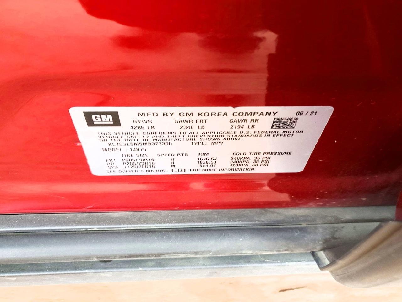 2021 CHEVROLET TRAX