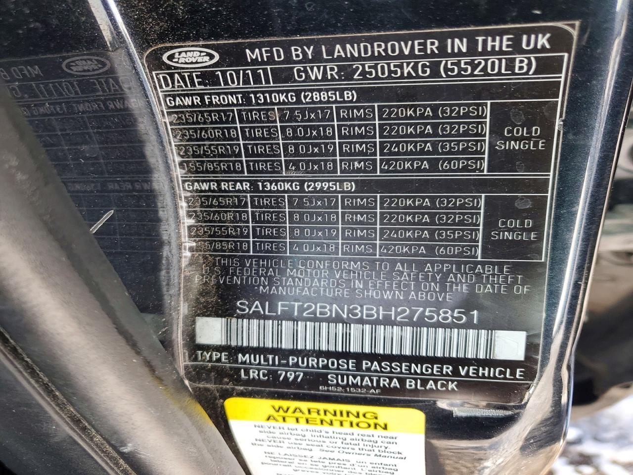 2011 LAND ROVER LR2