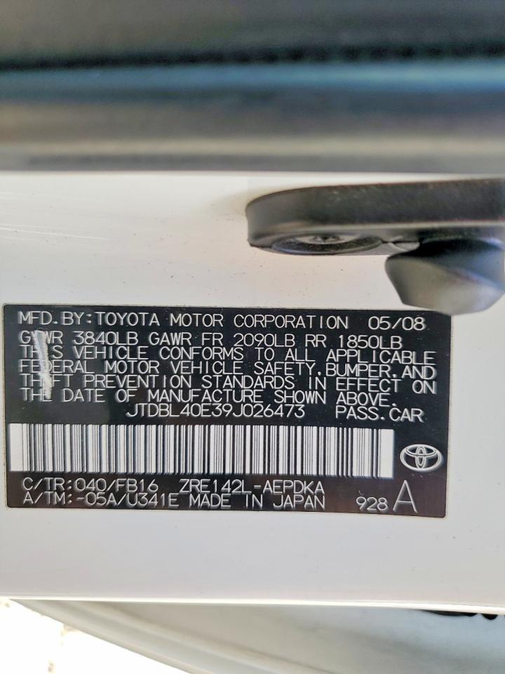 2009 TOYOTA COROLLA