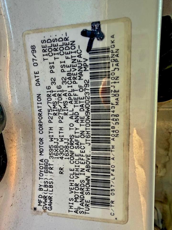1998 LEXUS Lx 470