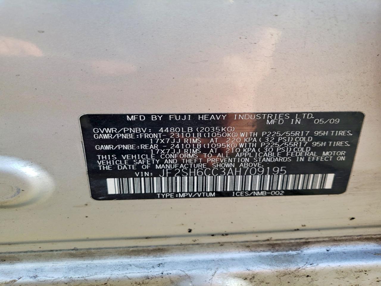2010 SUBARU FORESTER