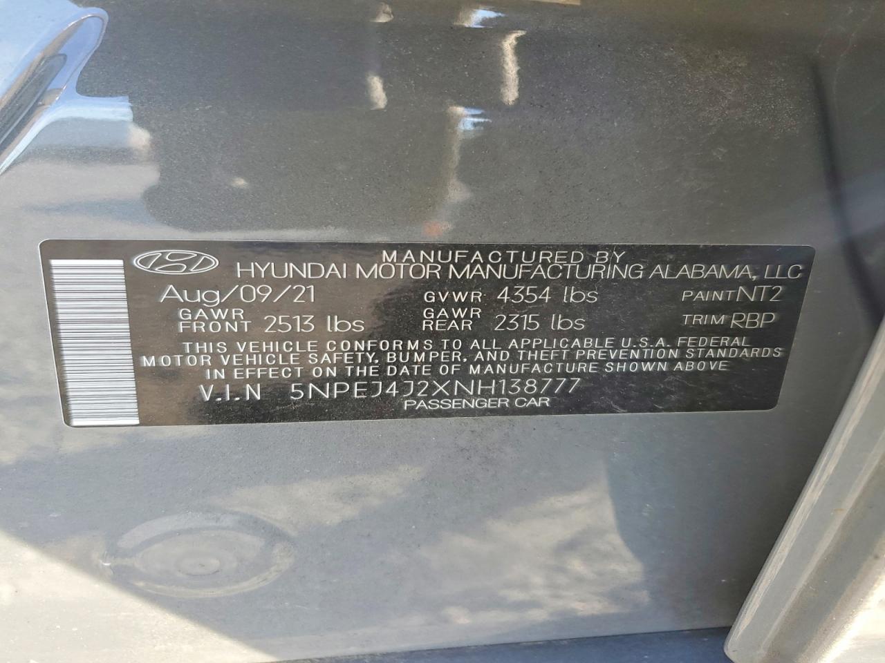 2022 HYUNDAI SONATA