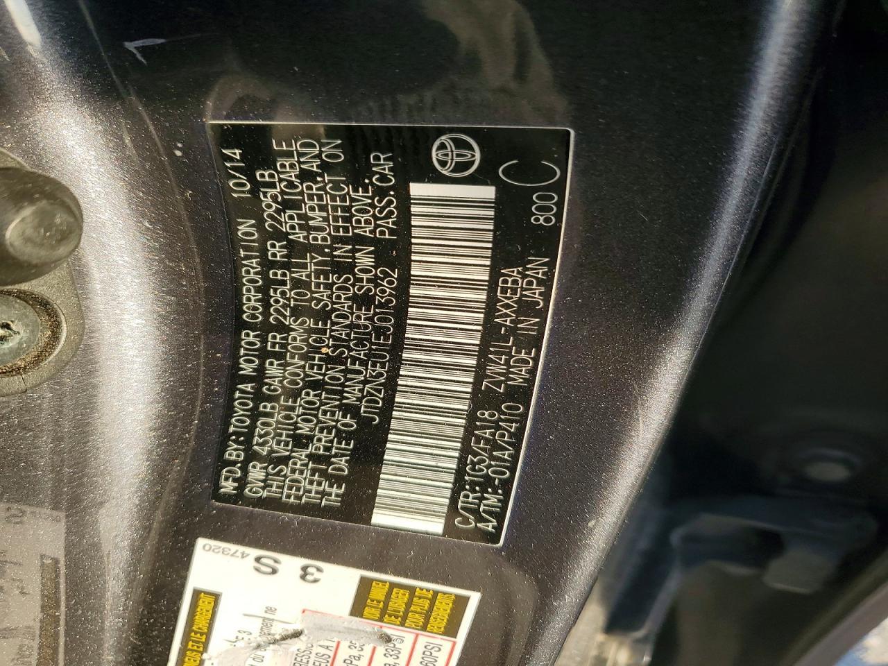 2014 TOYOTA PRIUS V