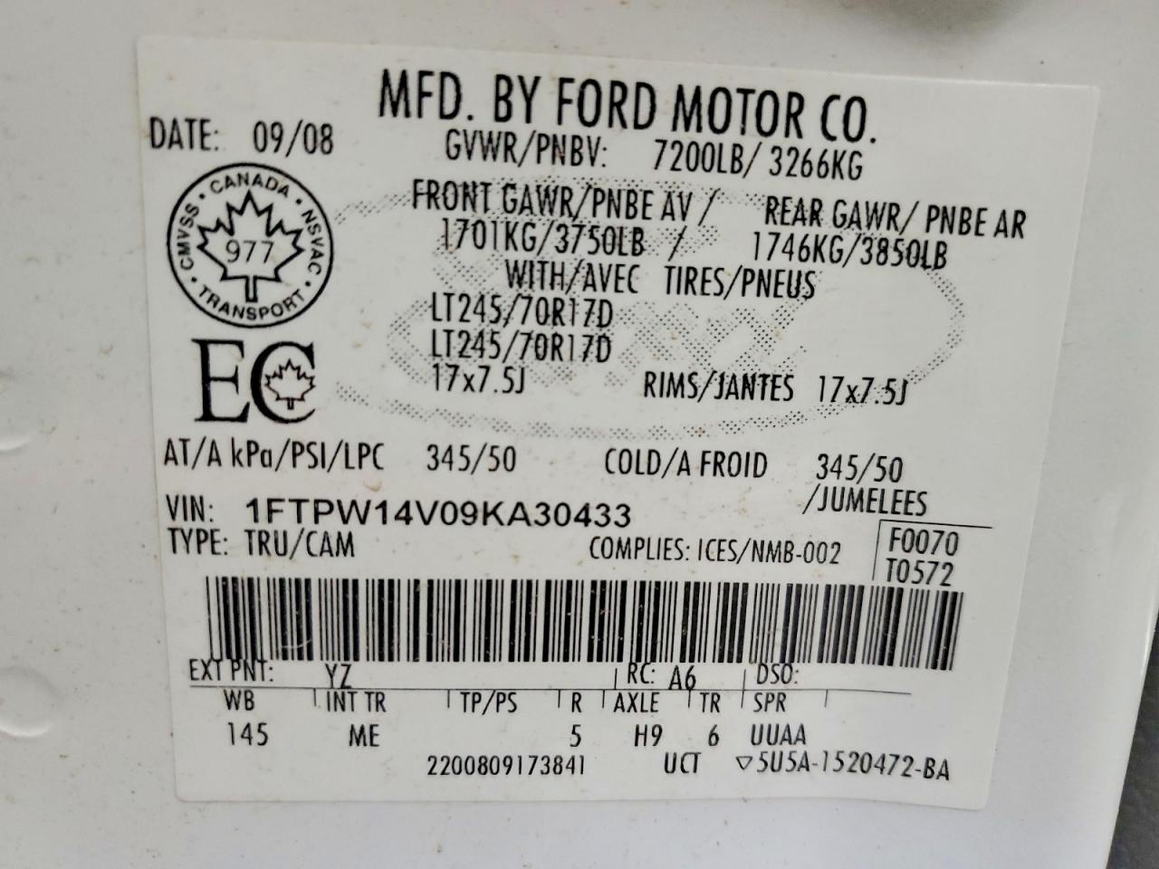 2009 FORD F-150