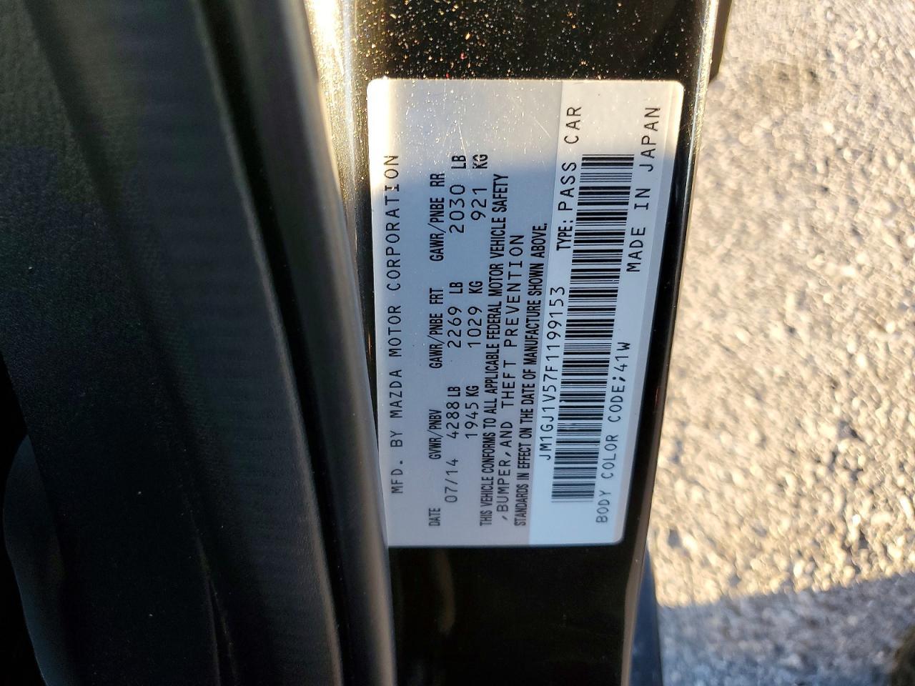 2015 MAZDA 6