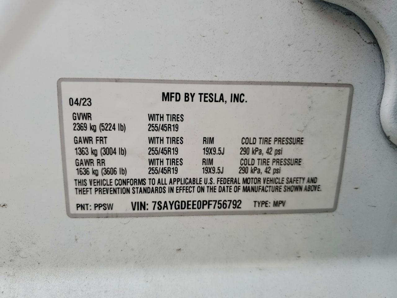 2023 TESLA MODEL Y