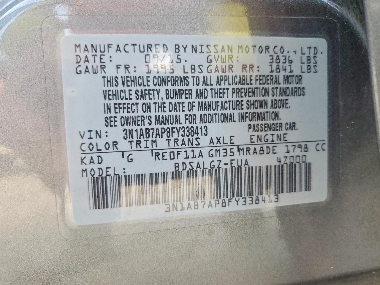 2015 NISSAN SENTRA