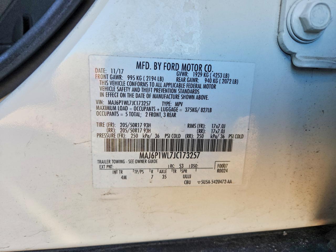 2018 FORD EcoSport