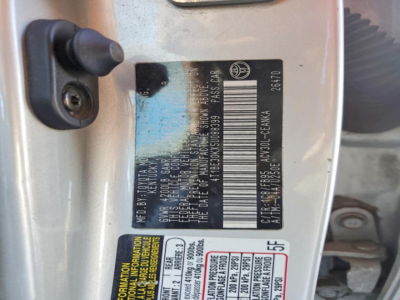 2005 TOYOTA CAMRY