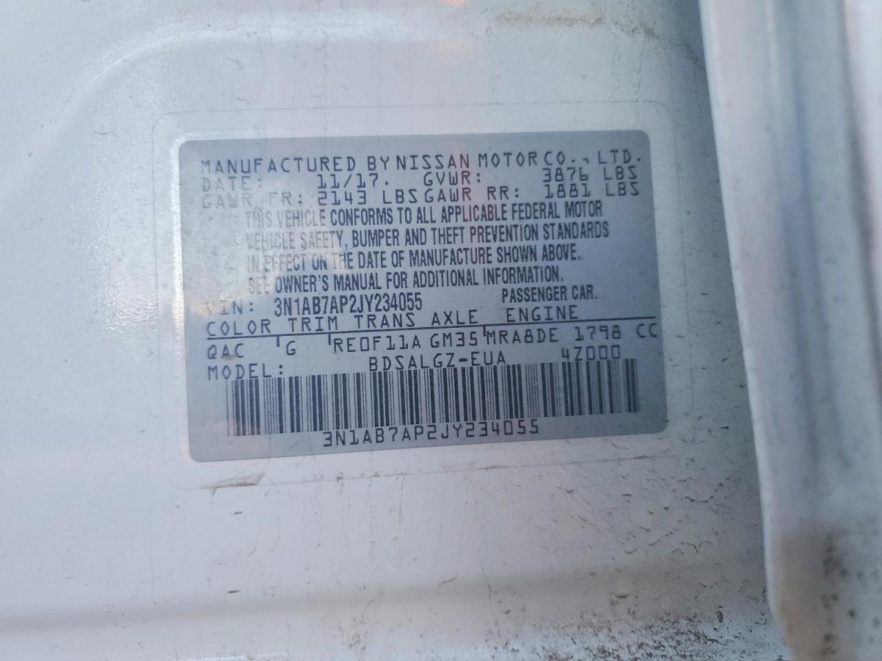 2018 NISSAN SENTRA