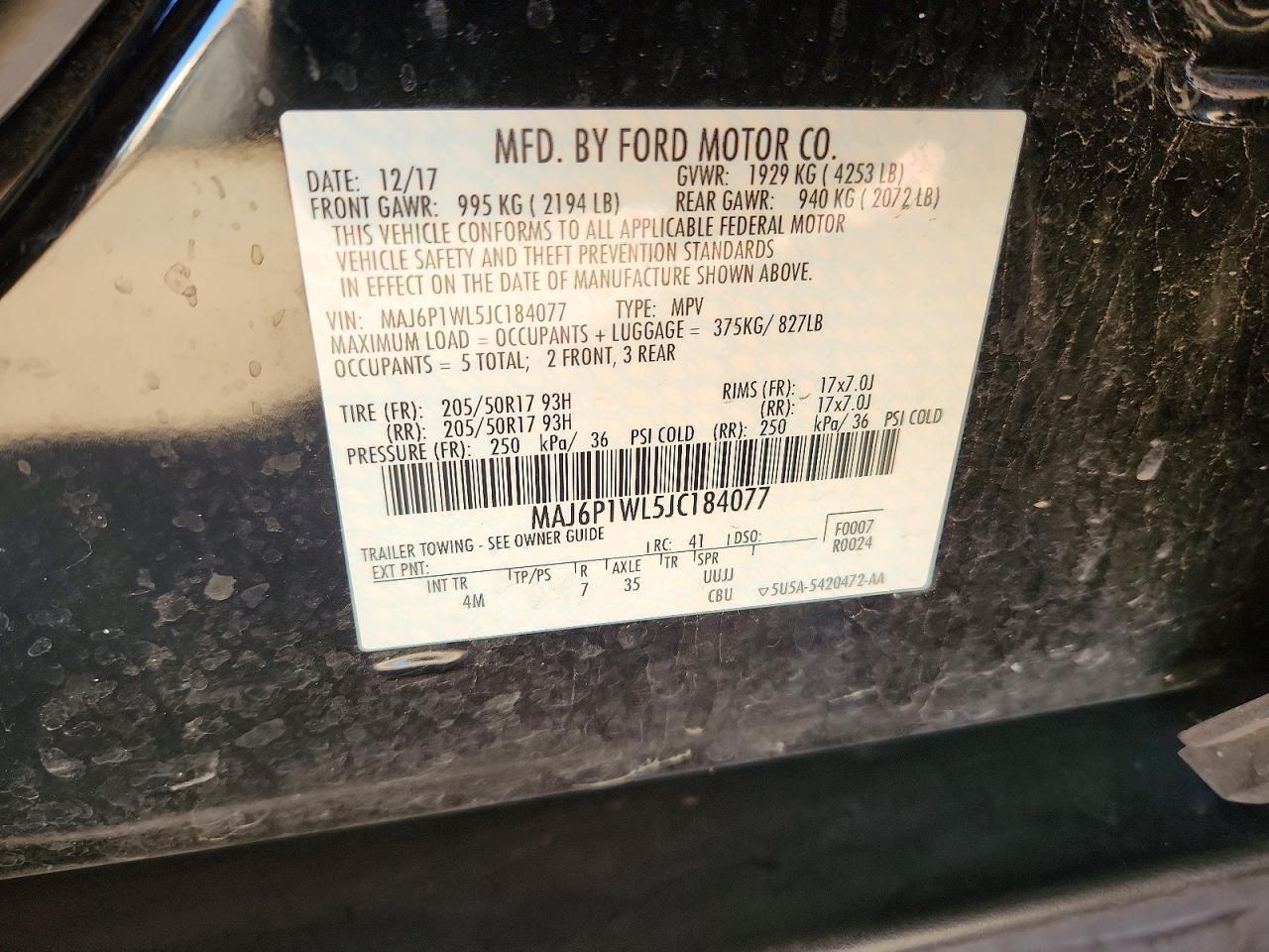 2018 FORD EcoSport