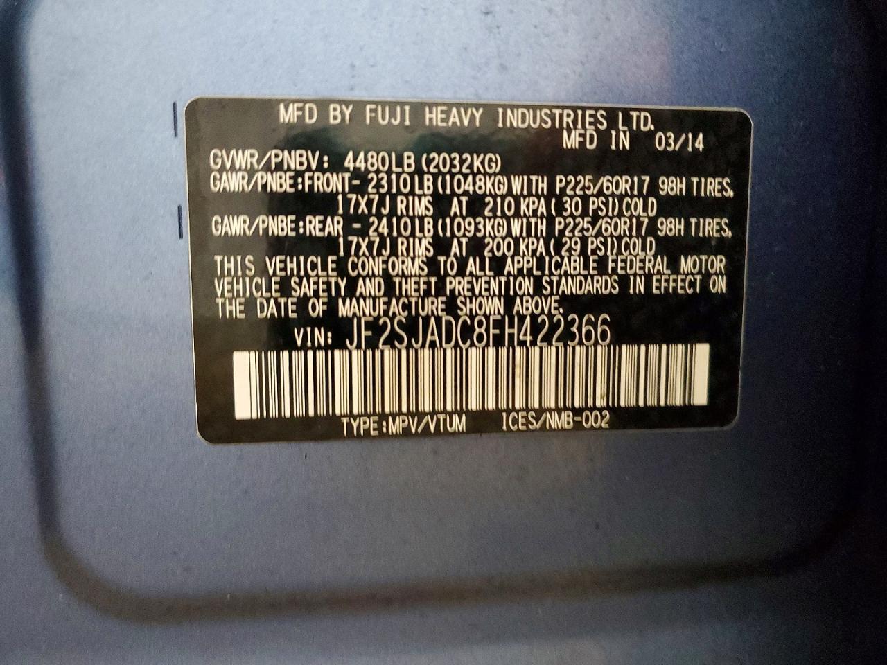 2015 SUBARU FORESTER