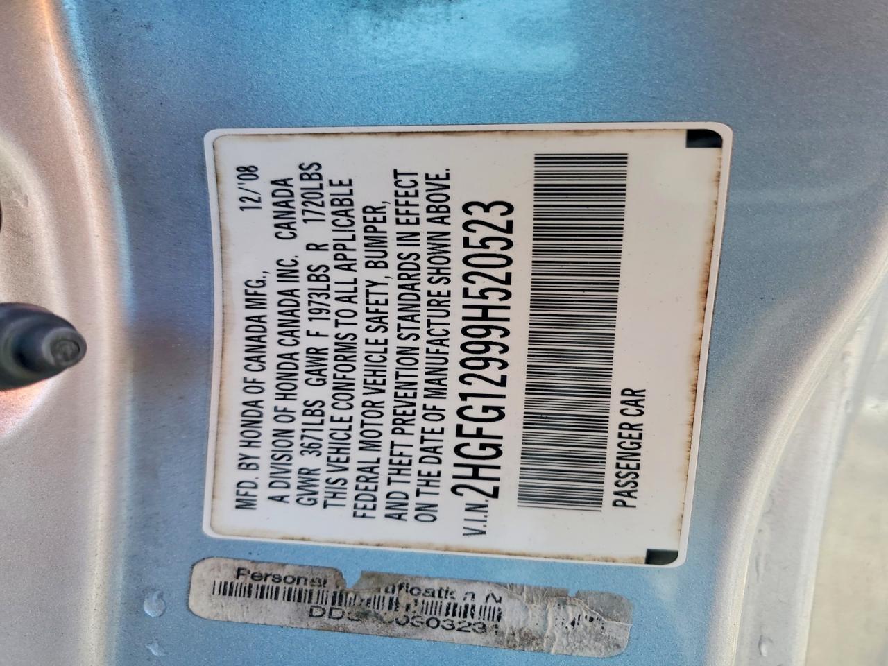2009 HONDA CIVIC