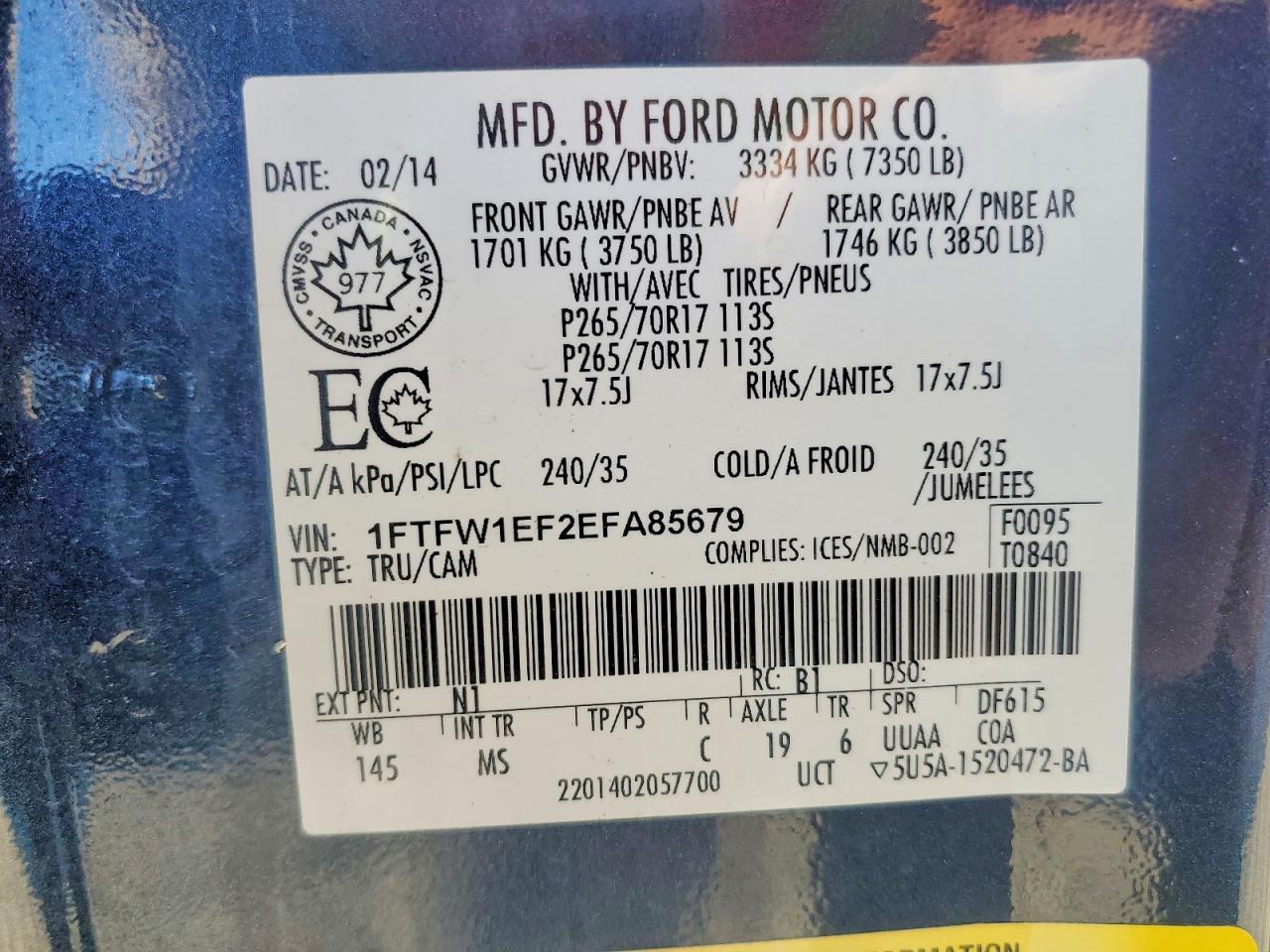 2014 FORD F-150