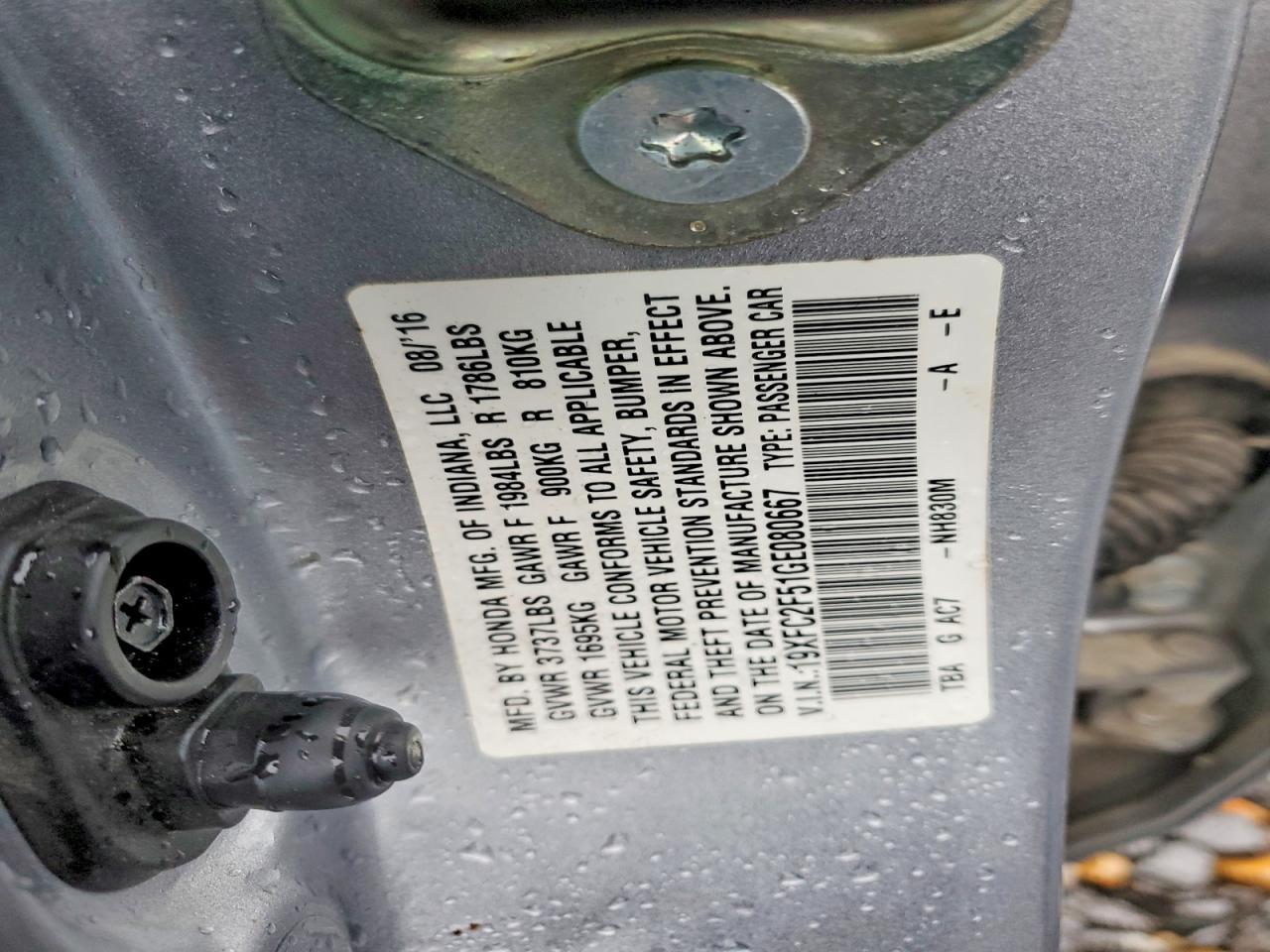 2016 HONDA CIVIC