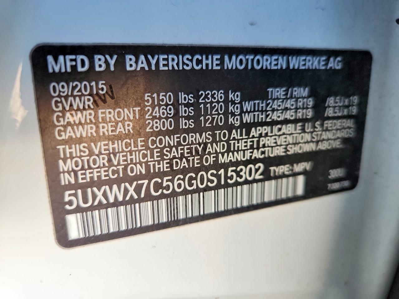 2016 BMW X3