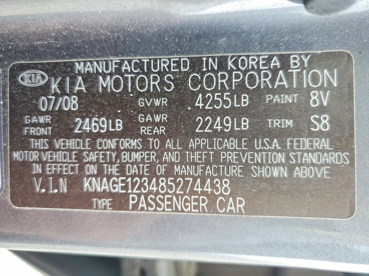 2008 KIA OPTIMA